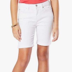 Levi's Womens White Cuffed Knee Shorts Like New Size 10